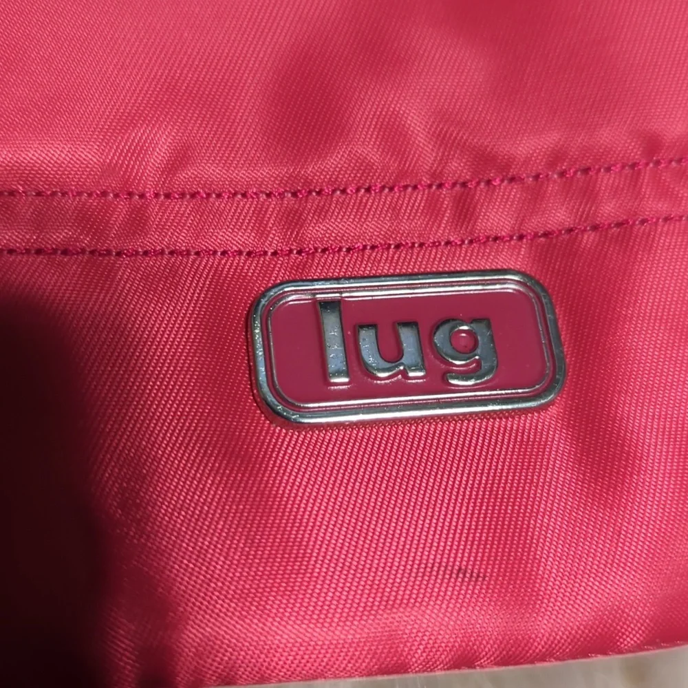 LUG PINK RASPBERRY LARGE CABLE CAR SHOULDER BAG PURSE TOTE - Picture 2 of 15